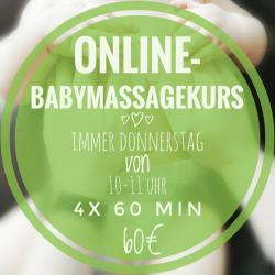 Immer am Donnerstag gibt es einen Online-Babymassagekurs.